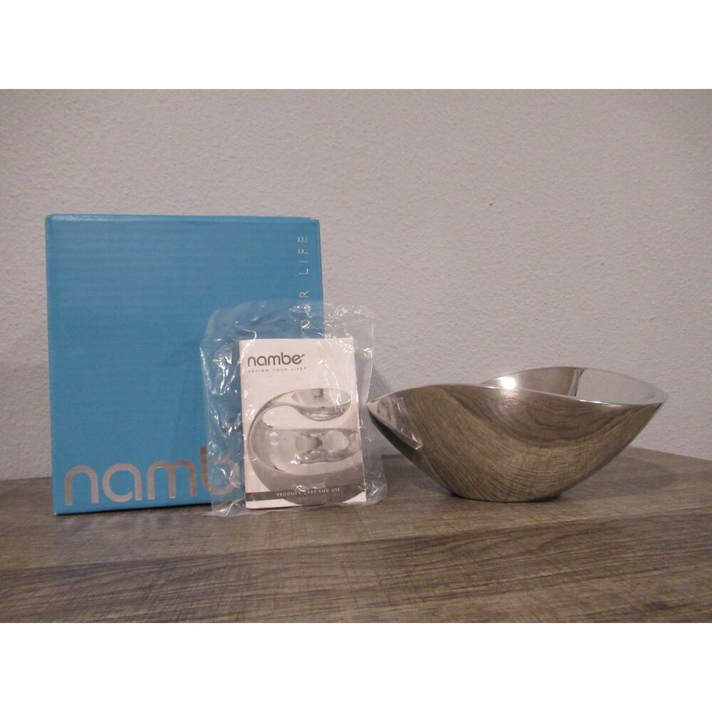 Nambe 567 Butterfly Bowl 0.5 QT New w/Orig Packaging Vintage 1967